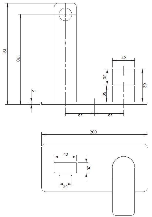 Смеситель для умывальника Omnires Baretti, BA7815CR