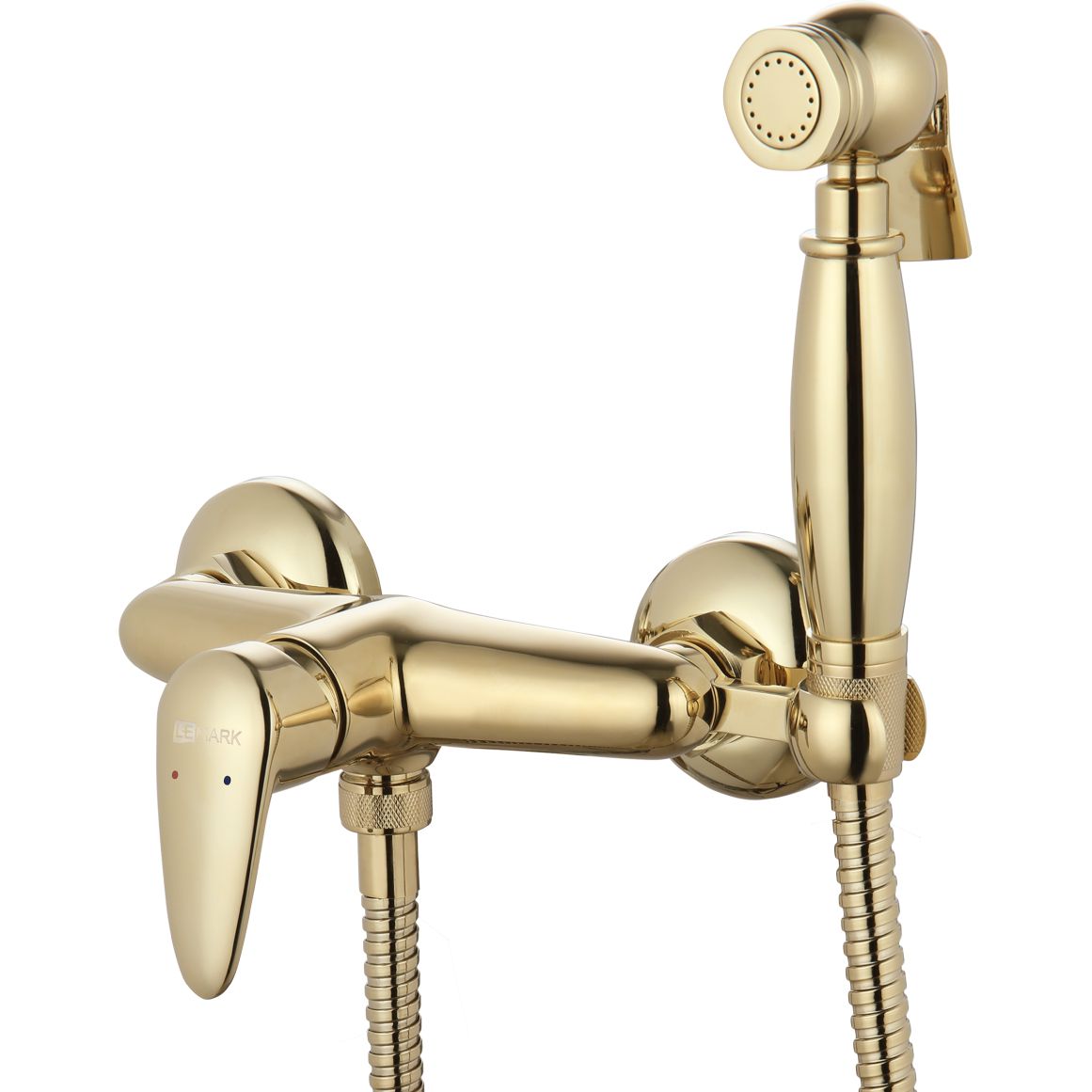 Смеситель настенный с гигиеническим душем Lemark Pramen, LM3318G