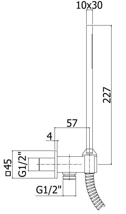 Ручной душ с подключением Paffoni Elle, ZDUP095CR