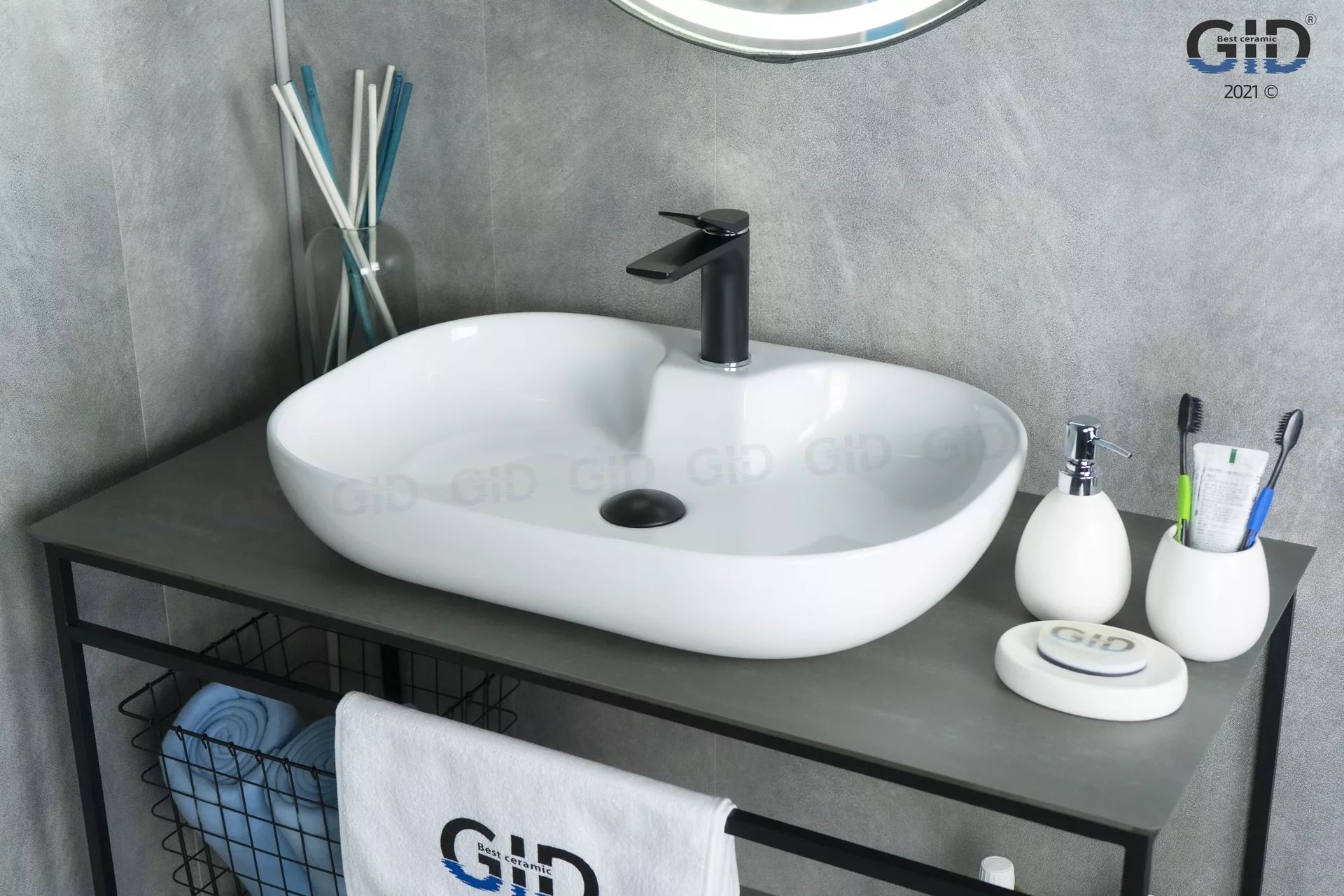 Умывальник Gid N9446B 61x42, 51156