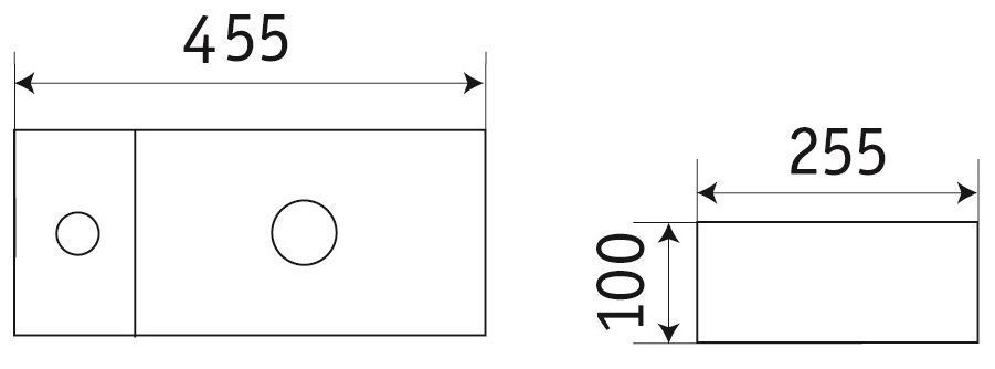 Раковина для ванной Ceramalux 46x25.5, 9032С