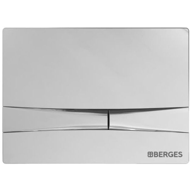 Комплект Berges Novum, кнопка F3 хром глянец, унитаз Ego Rimless, сиденье Toma Slim, 047253