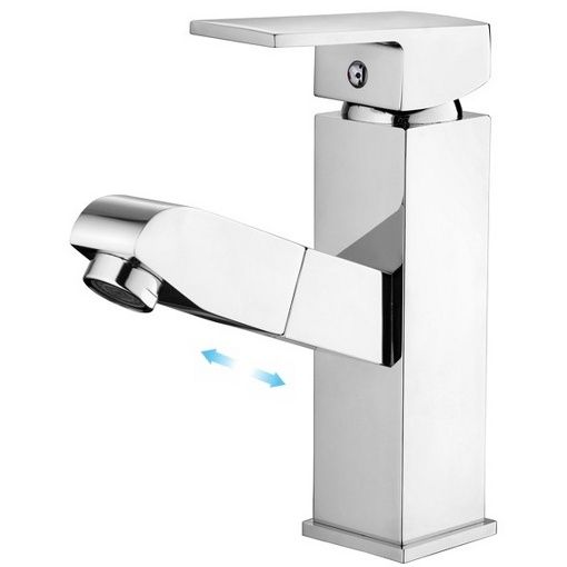 Смеситель для умывальника с выдвижной лейкой Ledeme L1055-20