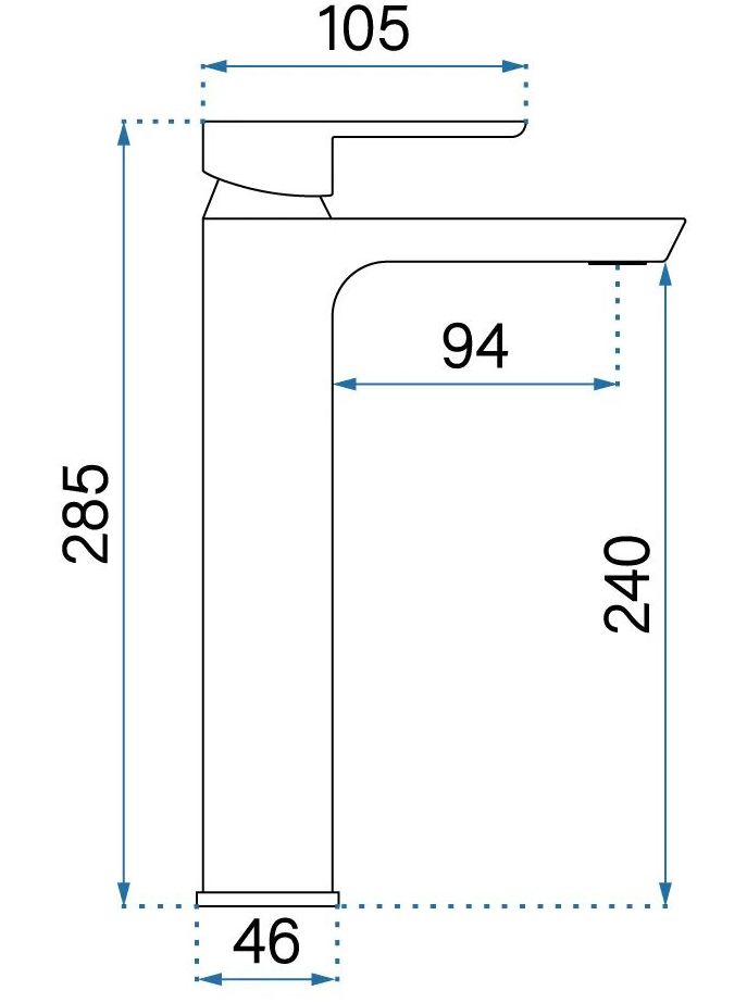 Смеситель для умывальника высокий Rea Argus Gold, REA-B6213