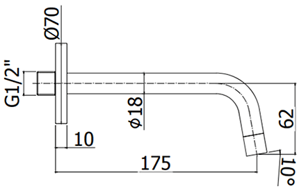 Излив для ванны Paffoni Light черный матовый, ZBOC045NO