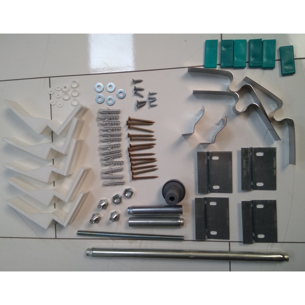 Установочный комплект для 2-х панелей прямоугольной акриловой ванны Cezares, CZR-SCR-FIX-KIT