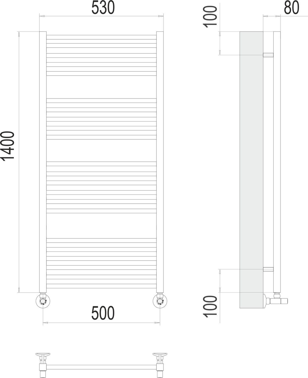 Полотенцесушитель Terminus Сицилия П22 50x140