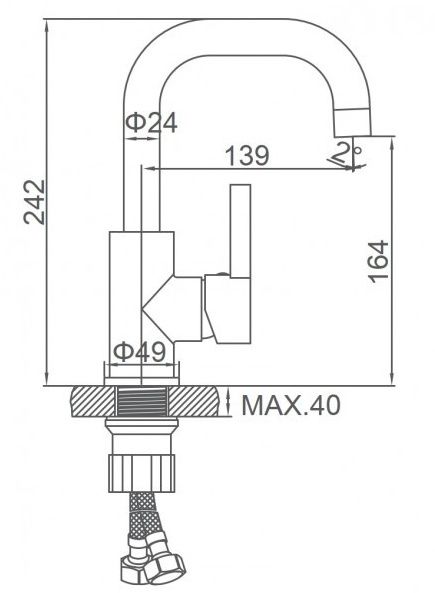 Смеситель для умывальника розовый Ledeme L1099P