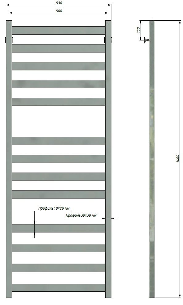 Полотенцесушитель Stinox Verona Luxe 50x140
