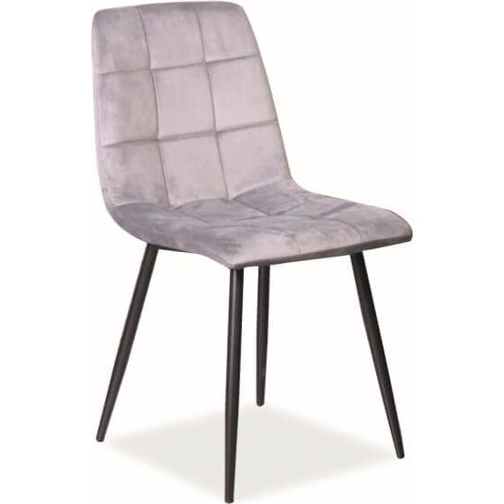 Стул кухонный Signal Mila Velvet Bluvel 14 серый/черный мат, MILAVCSZ