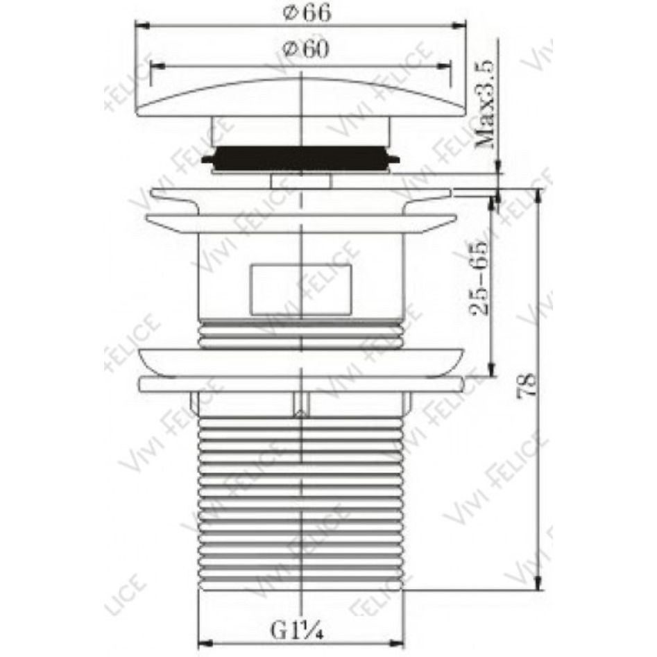 Донный клапан Vivi Felice V-4 Oro