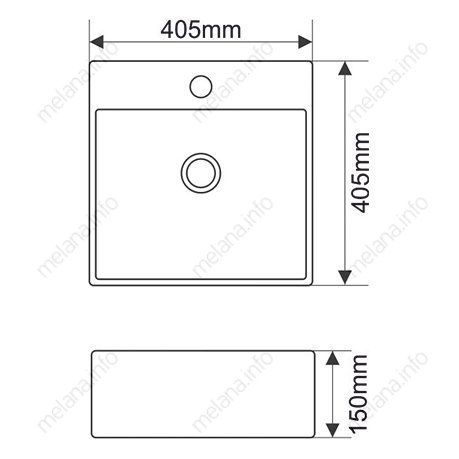 Раковина Melana 40.5x40.5, MLN-7063B