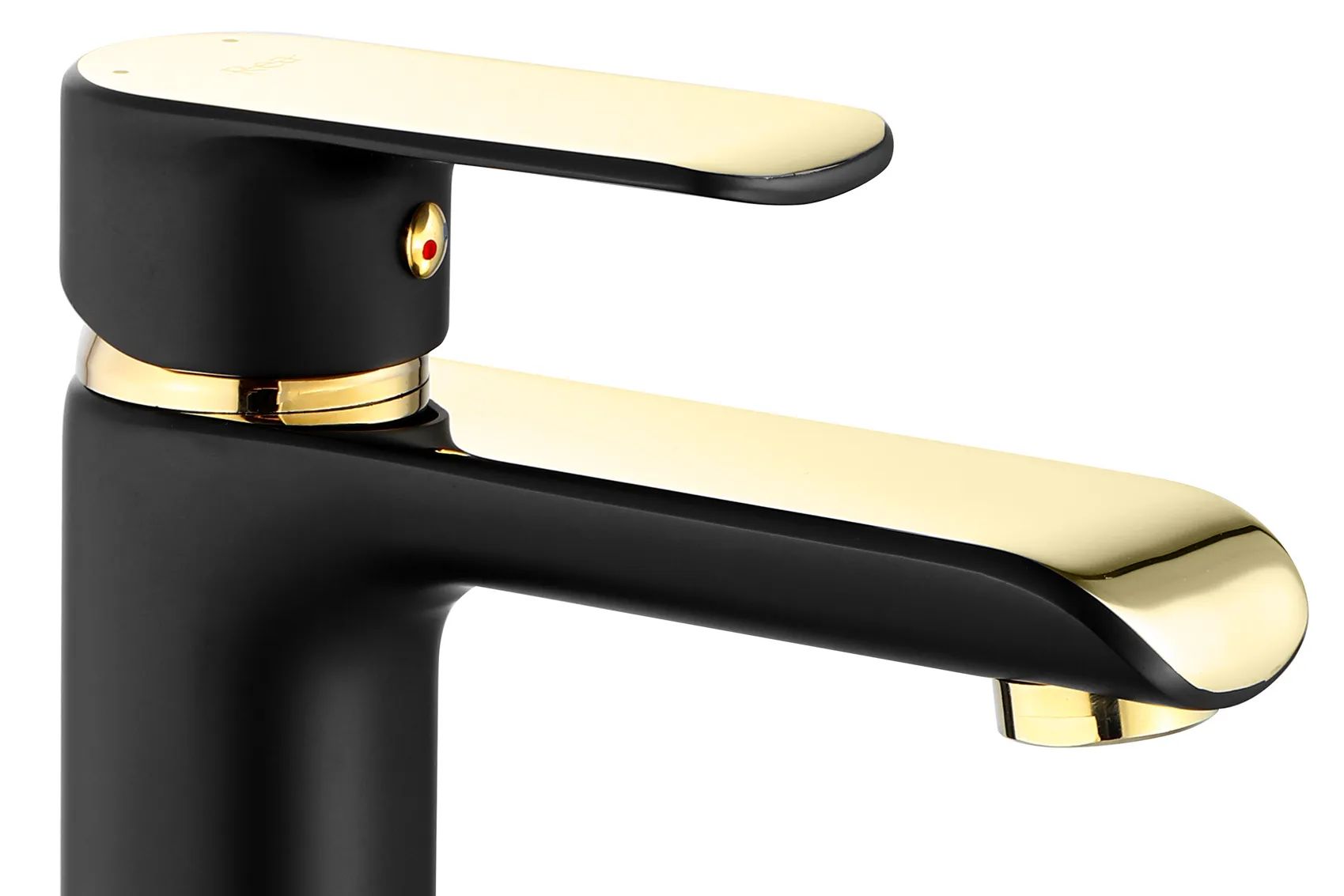 Смеситель для умывальника высокий Rea Bloom Black/Gold, REA-B9936