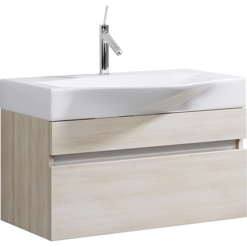 Тумба с умывальником подвесная Aqwella 5 Stars Bergamo 80/100 цвет акация