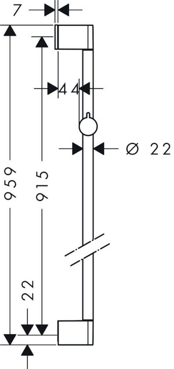 Душевая штанга Hansgrohe Croma 90 см, 26506000