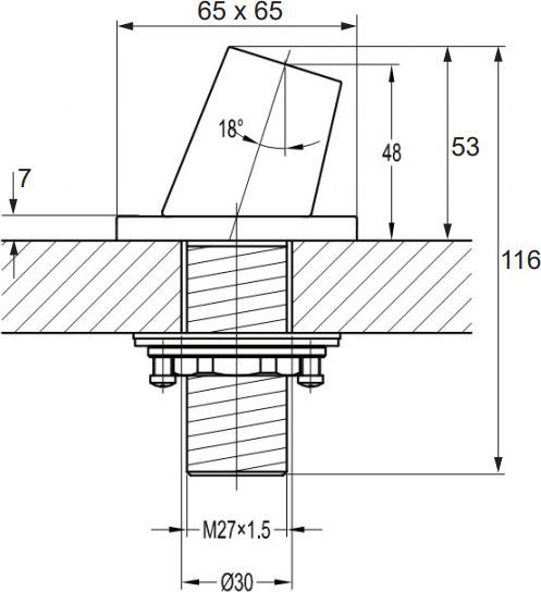 Переходник-держатель душевой лейки для ванны Omnires, H13CR