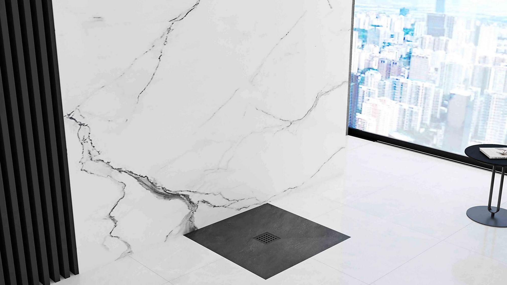 Поддон Rea Black Rock 90x90, REA-K4581