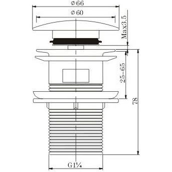 Донный клапан Vivi Felice V-4 Cromo