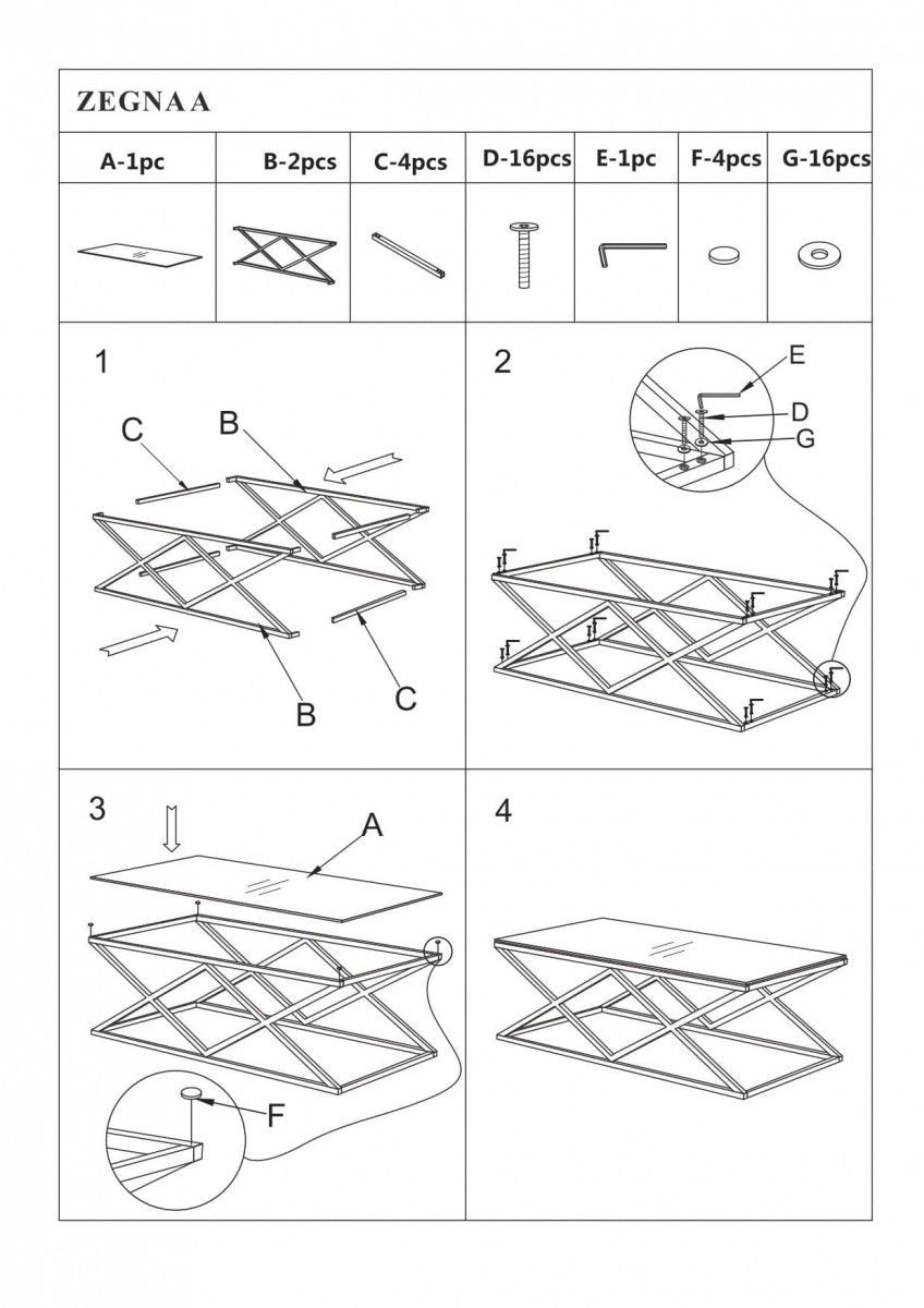 Стол журнальный Signal Zegna A серебряный, ZEGNAAS
