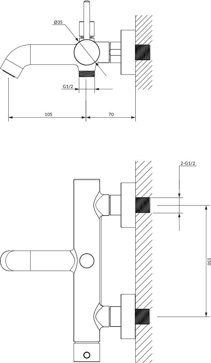 Смеситель для ванны Omnires Y, Y1230GL