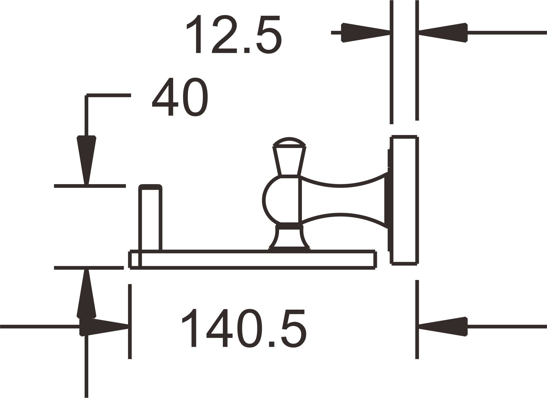 Полка стеклянная 1-ярусная бронза Rose, RG1019Q