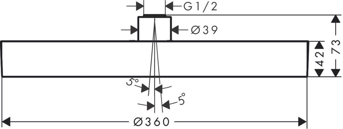 Верхний душ Hansgrohe Rainfinity 360 1 jet, 26231700