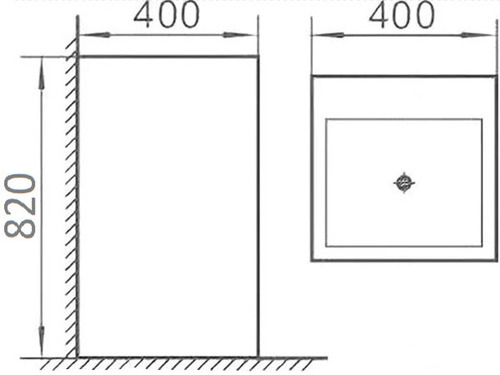 Раковина для ванной Ceramalux 40x40, P7005L
