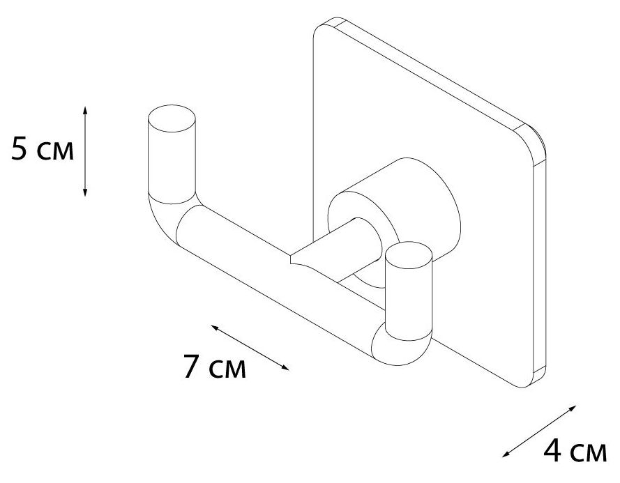 Крючок двойной Fixsen Square, FX-93105A