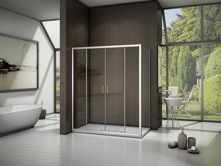 Душевой уголок Good Door LATTE WTW-TD+SP-160x90-C-WE
