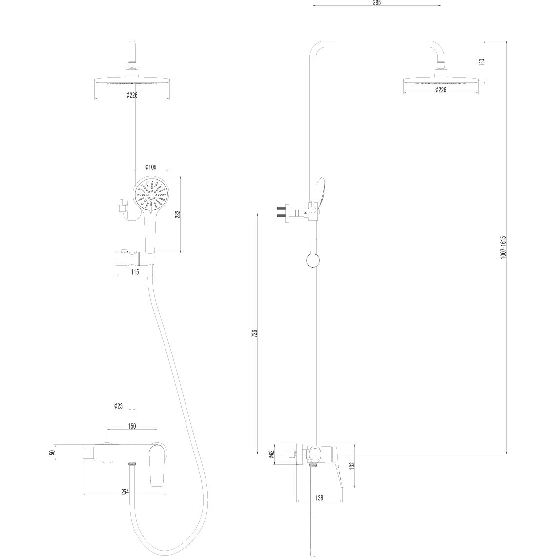 Смеситель для душа с верхней душевой лейкой 3 функции Lemark Bronx, LM3760GM