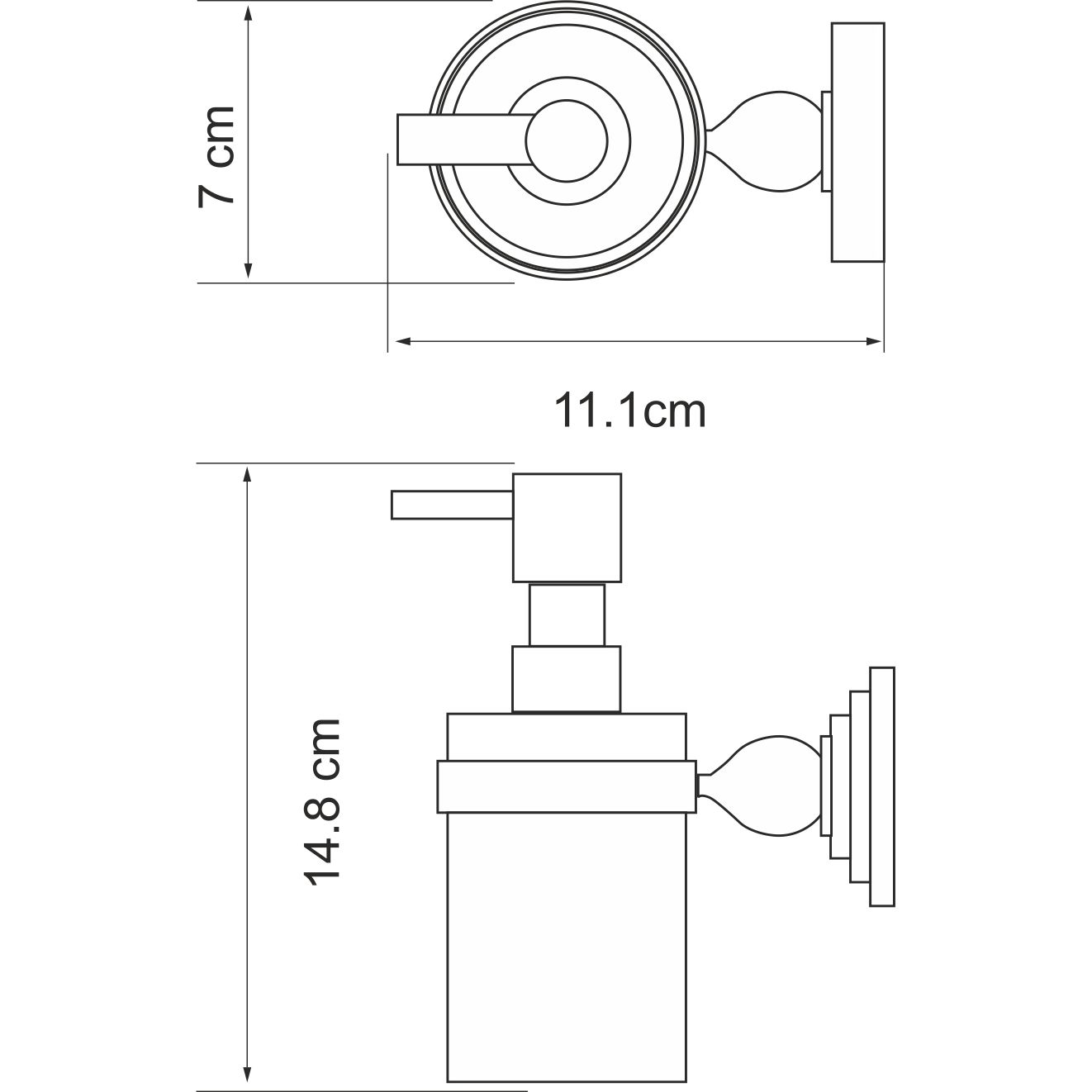 Дозатор для жидкого мыла WasserKRAFT Aland, K-8599