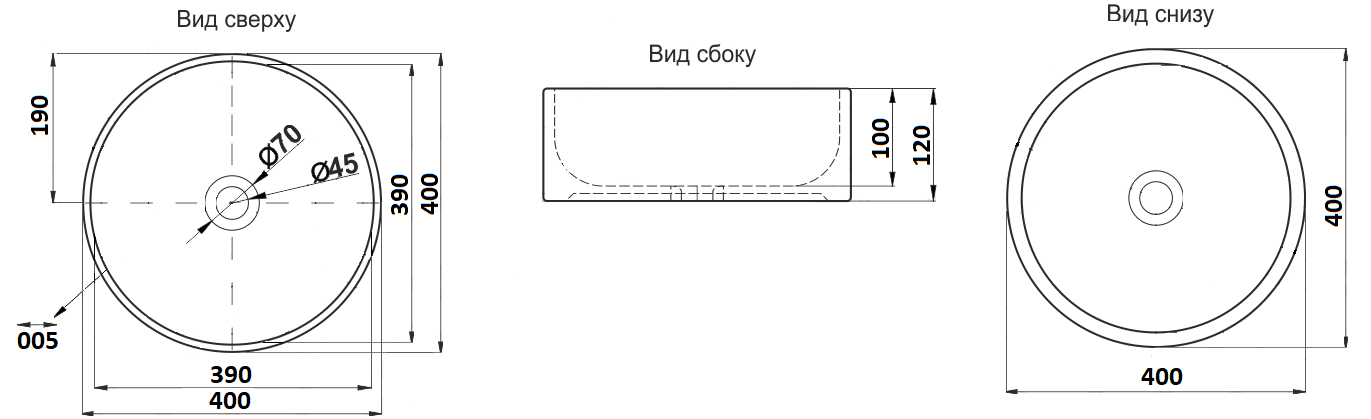 Раковина для ванной Ceramalux 39x39, 9423