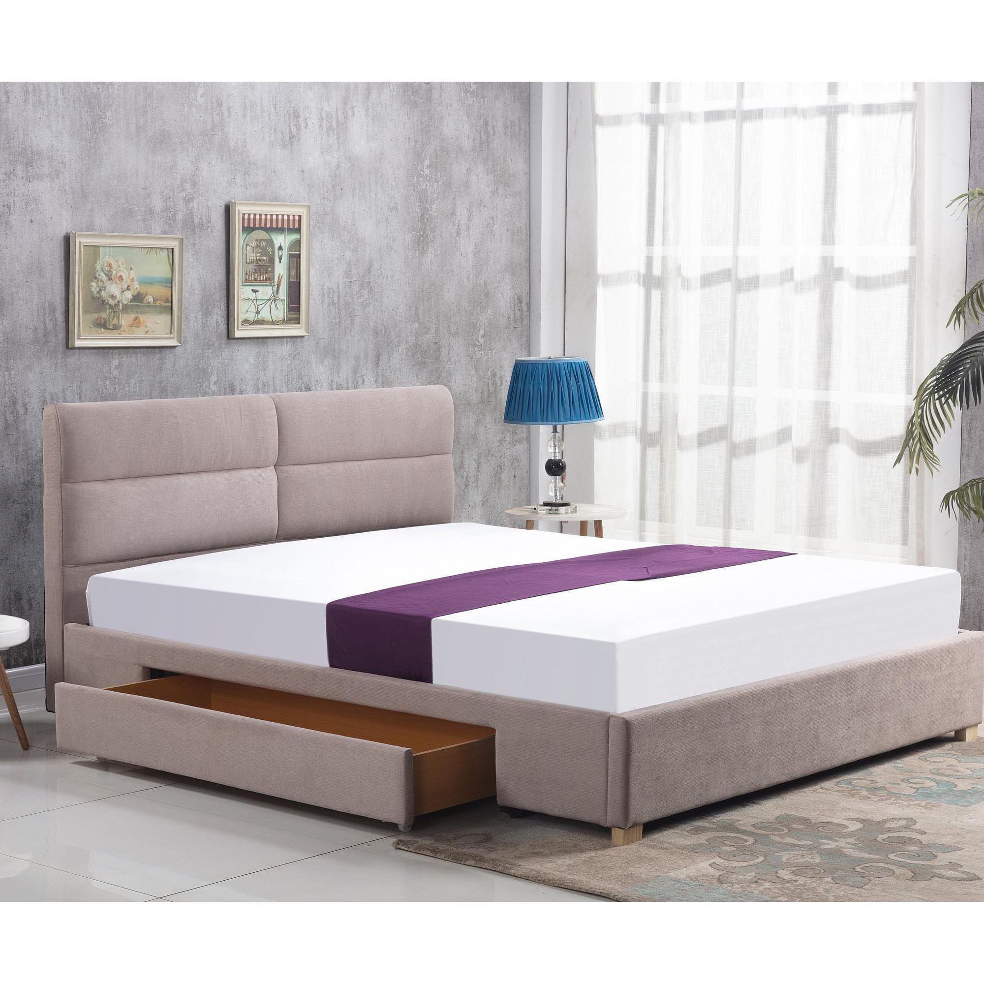 Кровать Halmar Merida бежевый 160/200, V-CH-MERIDA-LOZ-BEZOWY