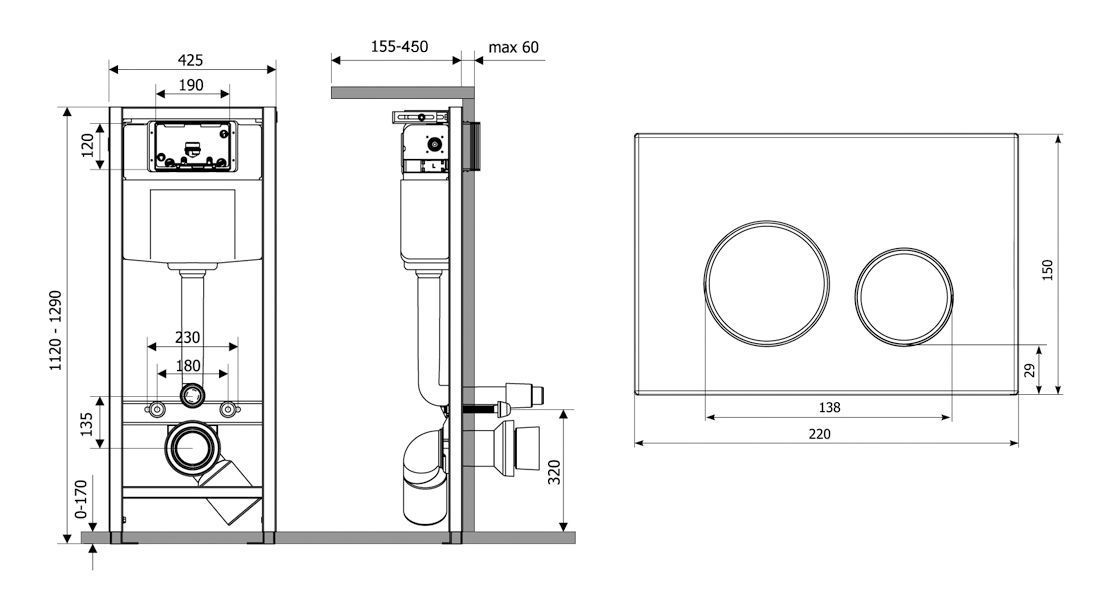 Комплект инсталляции для унитаза 4 в 1 Lavinia Boho Relfix, 77020017
