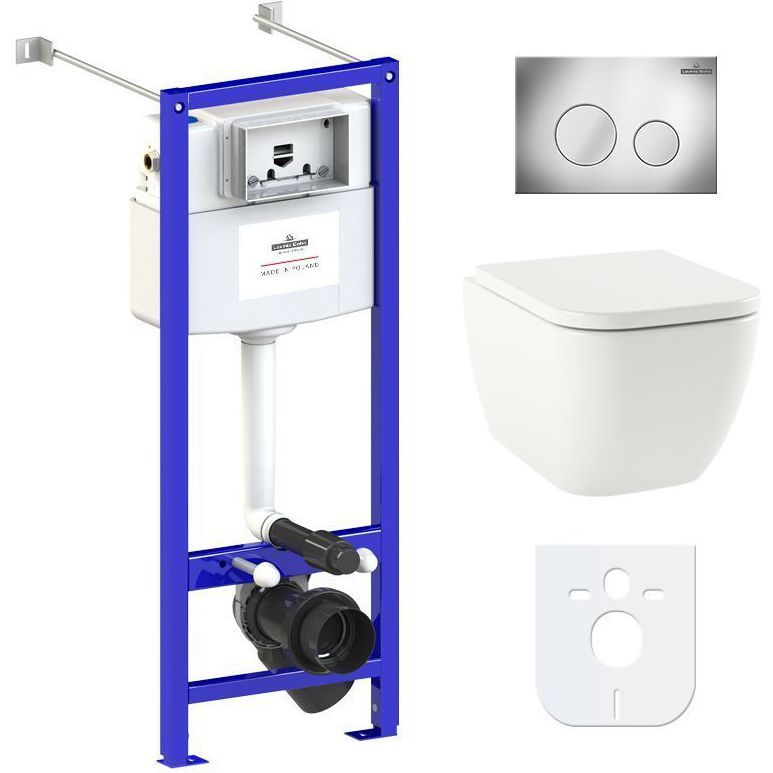 Комплект инсталляции и унитаза 6 в 1 Lavinia Boho Relfix One Rimless, 77050162