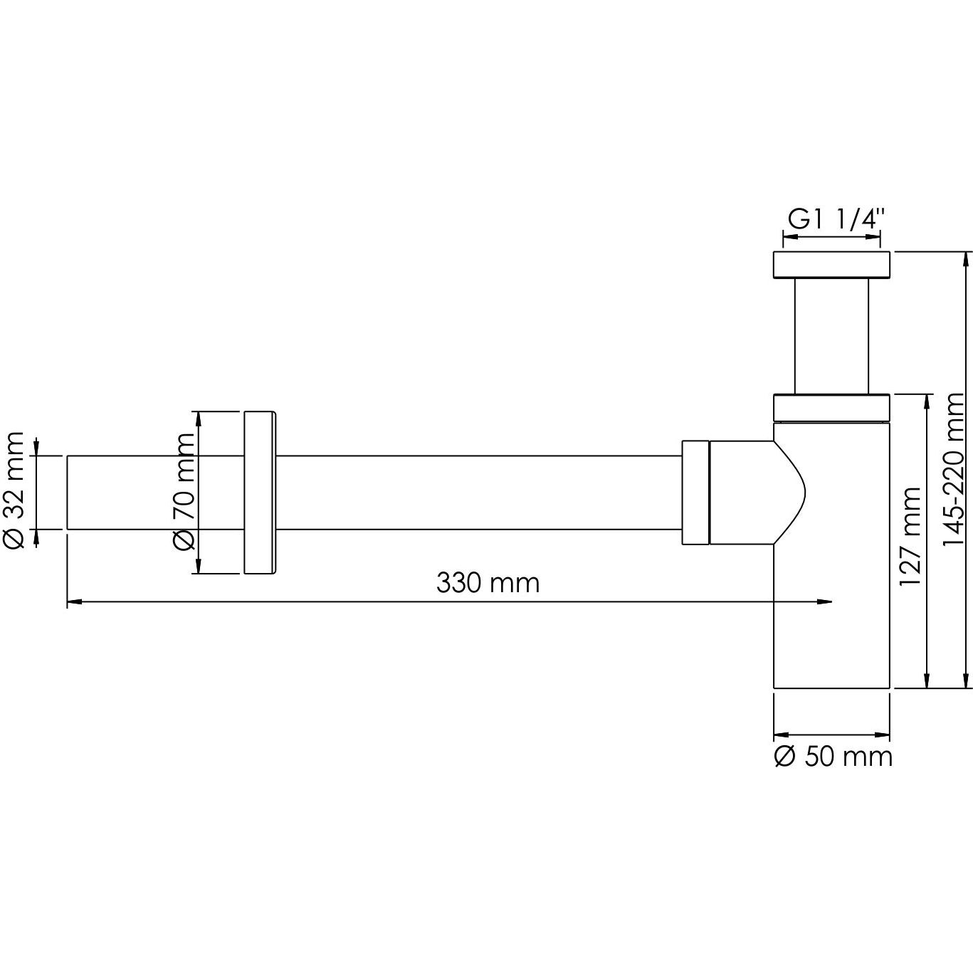 Сифон для раковины WasserKRAFT, A070