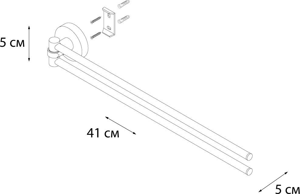 Полотенцедержатель рога 2-ой Fixsen Modern, FX-51502А, FX-51502A