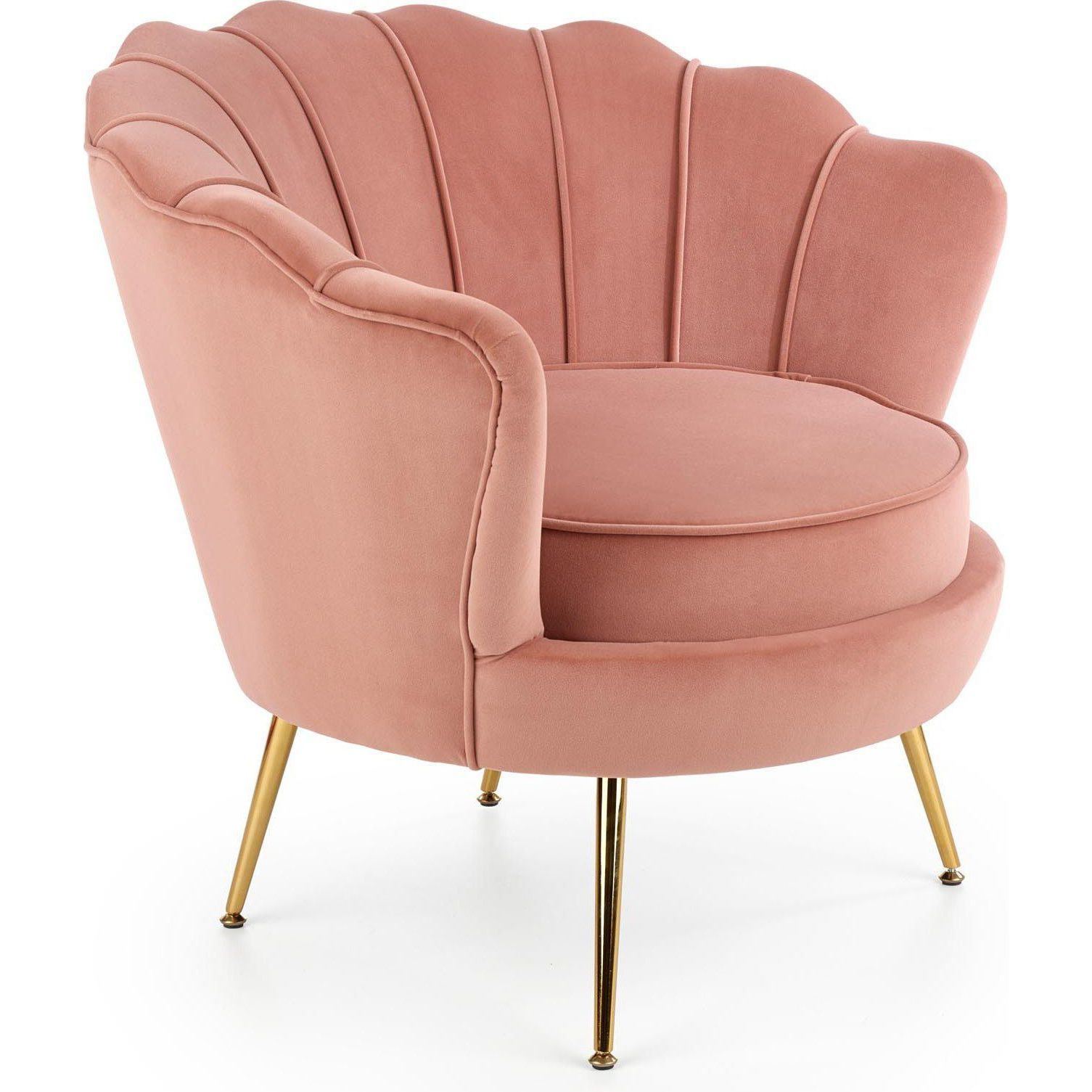 Кресло Halmar Amorinito светло-розовый/золотой, V-CH-AMORINITO-FOT-J.ROZOWY
