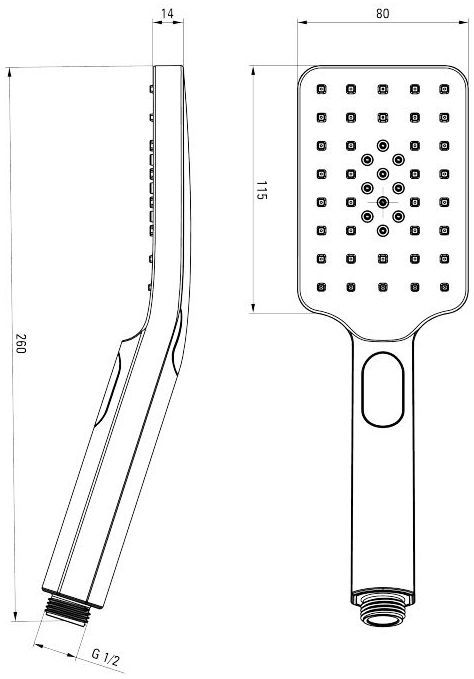 Душевая лейка 3 функции Deante Alpinia, NGA_051S
