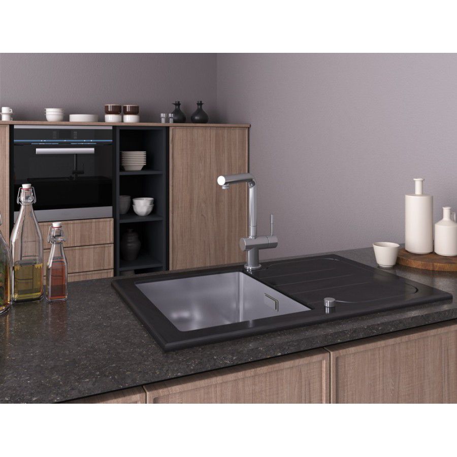 Мойка со стеклом ZorG GS 7850 black