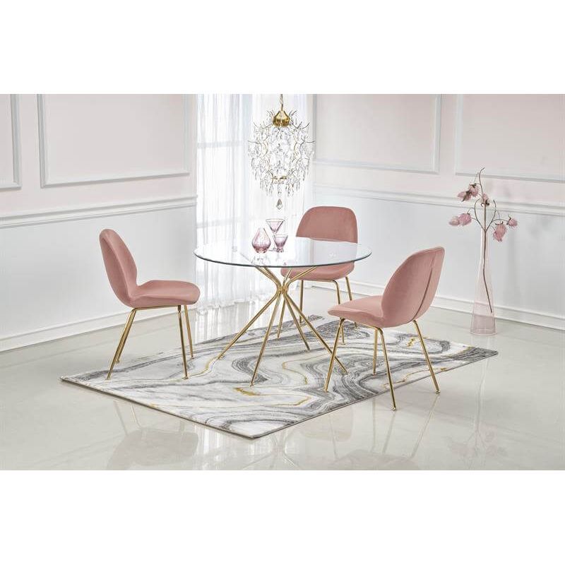 Стол обеденный Halmar Rondo прозрачный/золотой, V-CH-RONDO-ST