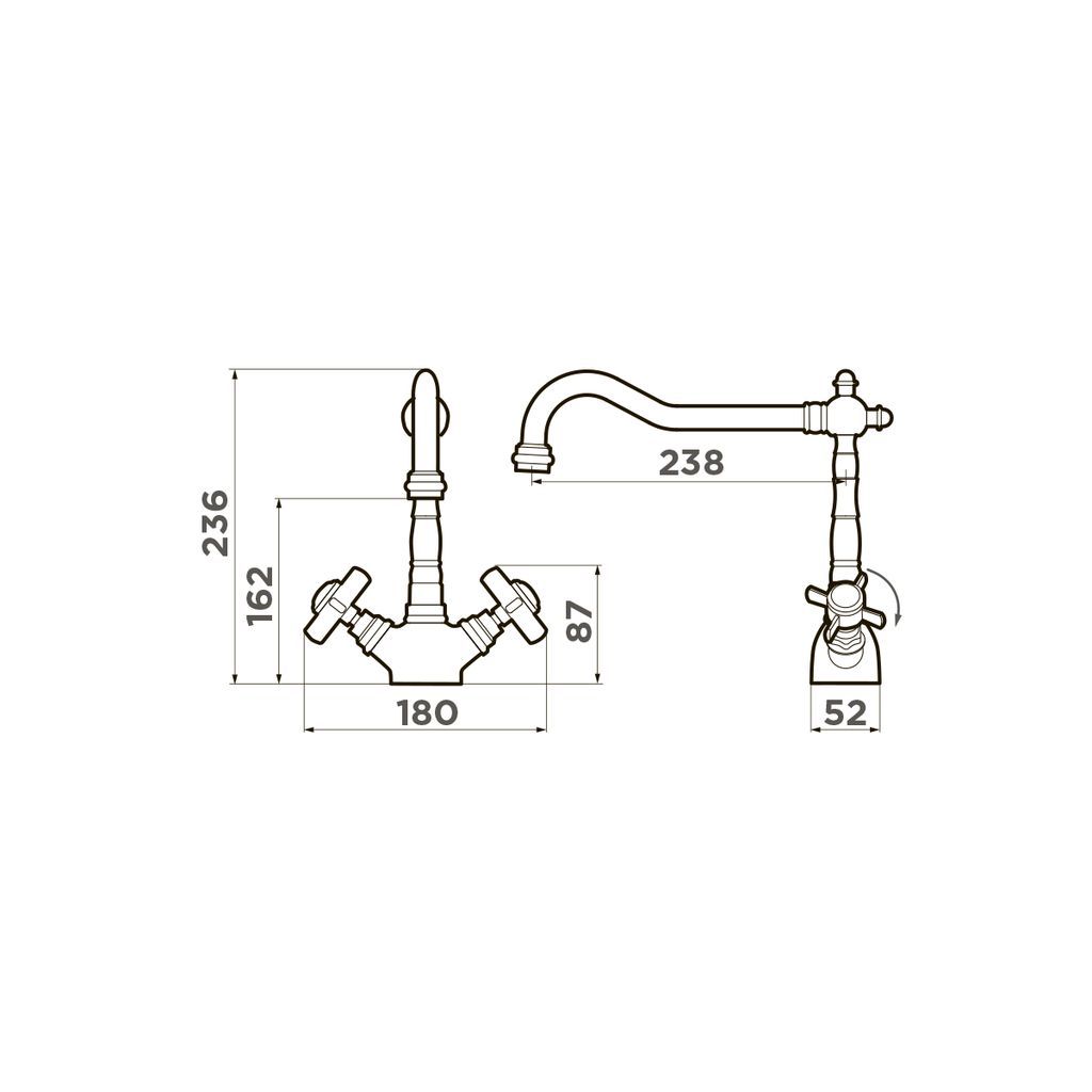 Кухонный смеситель Omoikiri Tokigawa-C, 4994256
