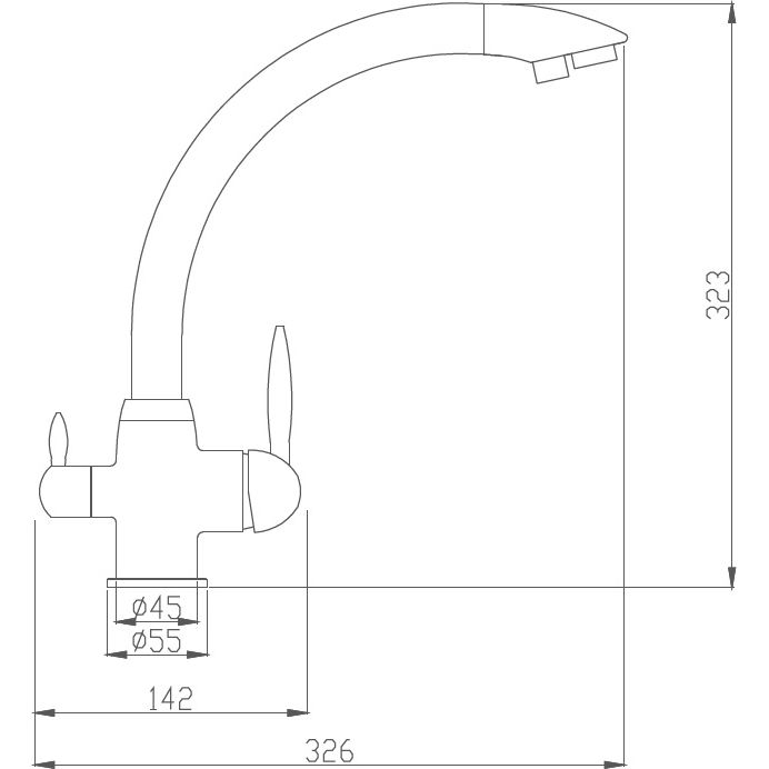 Смеситель для кухни с подключением фильтра питьевой воды Haiba HB76845