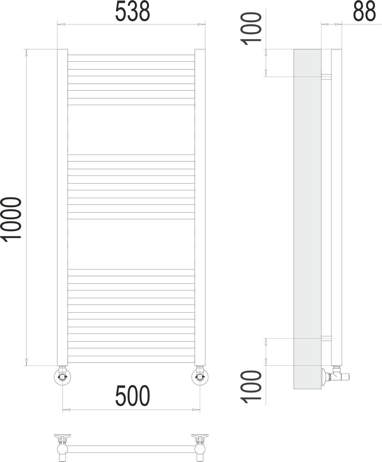 Полотенцесушитель Terminus Альба П16 50x100