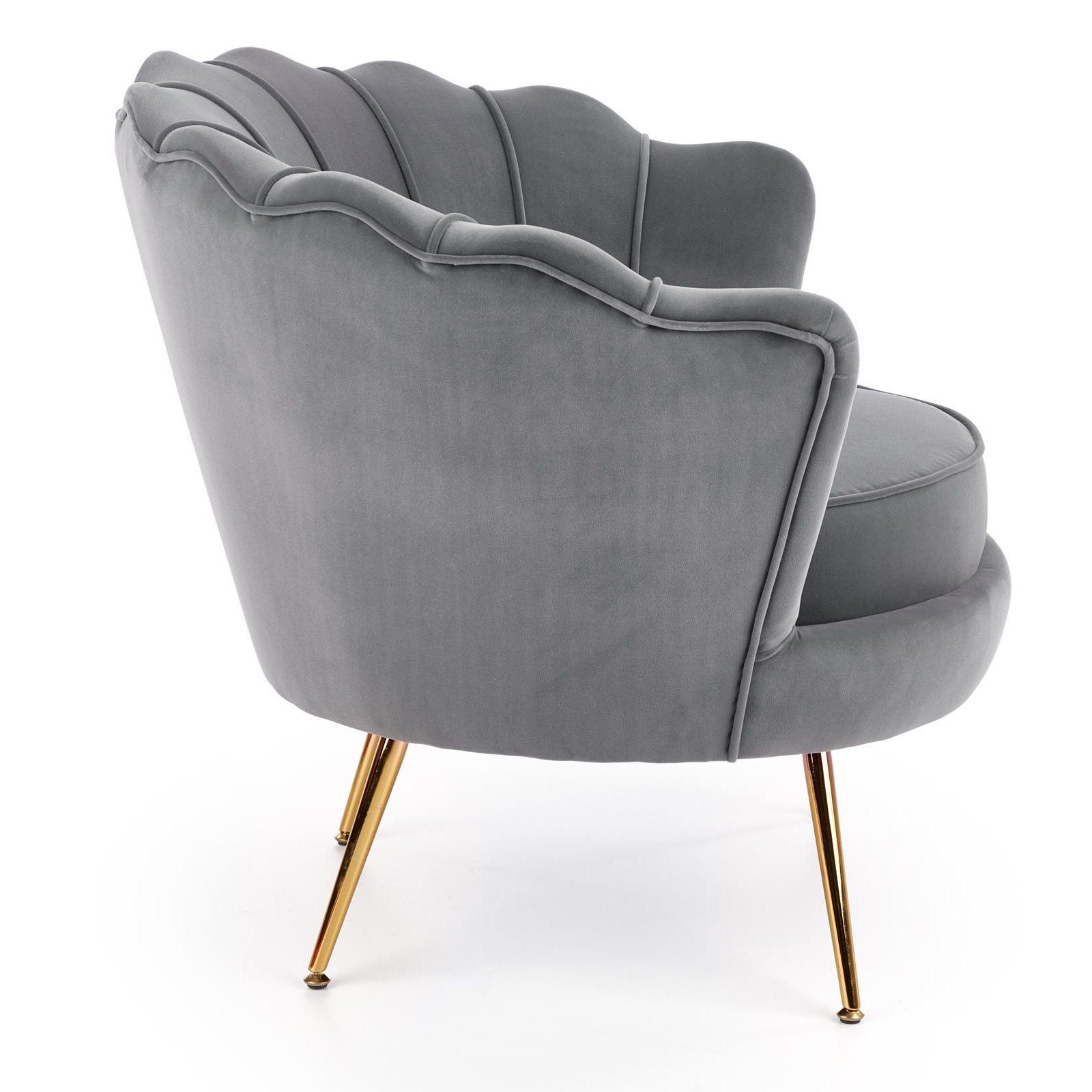 Кресло Halmar Amorinito серый/золотой, V-CH-AMORINITO-FOT-POPIEL