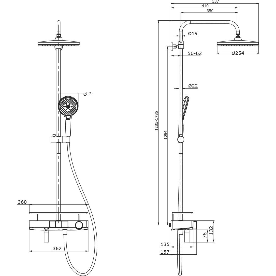 Смеситель для ванны термостат 3 функции поворотный изливом Lemark Tropik, LM7011C