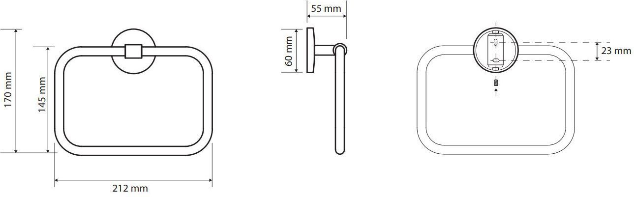 Кольцо для полотенец Bemeta Alfa, 102502062