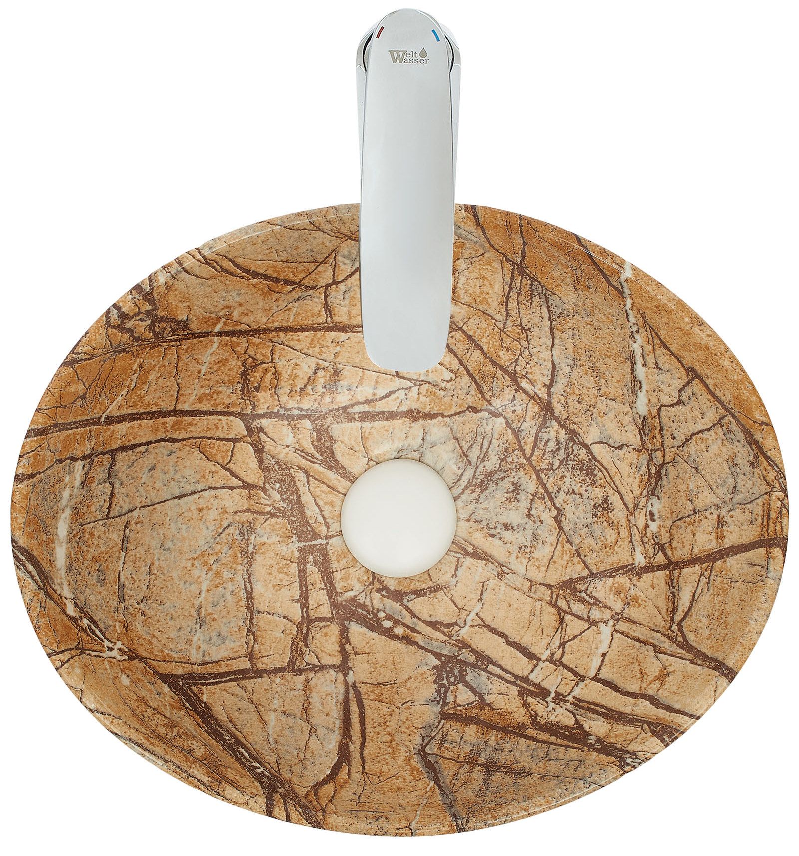 Раковина накладная WeltWasser ELBACH 3078 M818 41.5x33.5