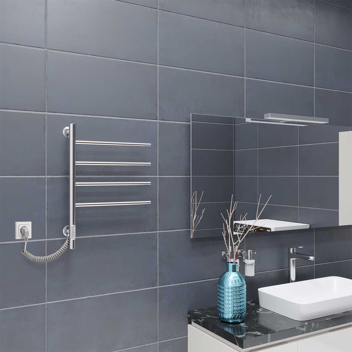 Полотенцесушитель электрический Vincea 43x60, VTD-1S1CE