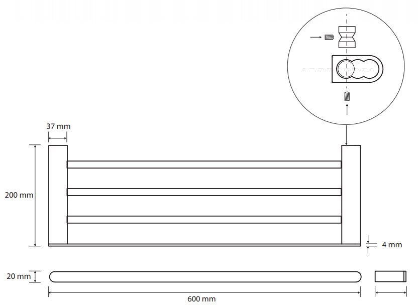 Полотенцедержатель 60 см Bemeta Galla, 108105080
